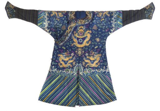 A BLUE COURT ROBE, LATE 19TH CENTURY