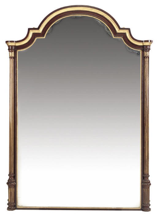 A LATE VICTORIAN MAHOGANY AND PARCEL GILT OVERMANTEL