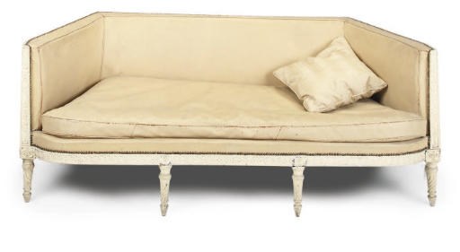 A FRENCH DIRECTOIRE PAINTED CANAPE