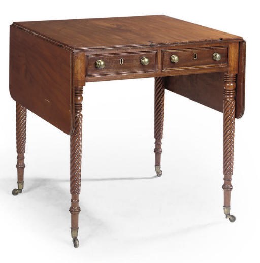 A GEORGE IV MAHOGANY SOFA TABLE