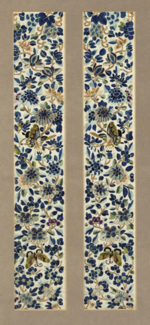 A COLLECTION OF CHINESE EMBROIDERY, MOUNTED AND FRAMED