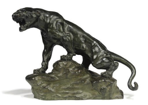A FRENCH BRONZE OF A LIONESS