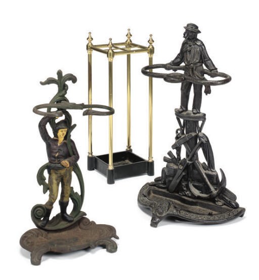 A CAST-IRON MARITIME THEMED STICK STAND
