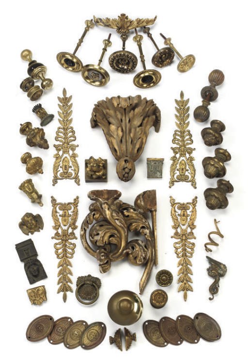 A LARGE COLLECTION OF ORMOLU AND GILT-WOOD MOUNTS