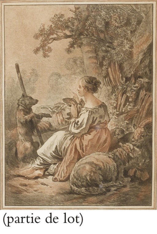 D'APRES FRANCOIS BOUCHER (1703-1770) ET JEAN-BAPTISTE HUET (1745-1811)