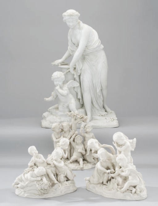 GROUPE EN BISCUIT DANS LE STYLE DE SEVRES