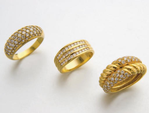 TROIS BAGUES DIAMANTS