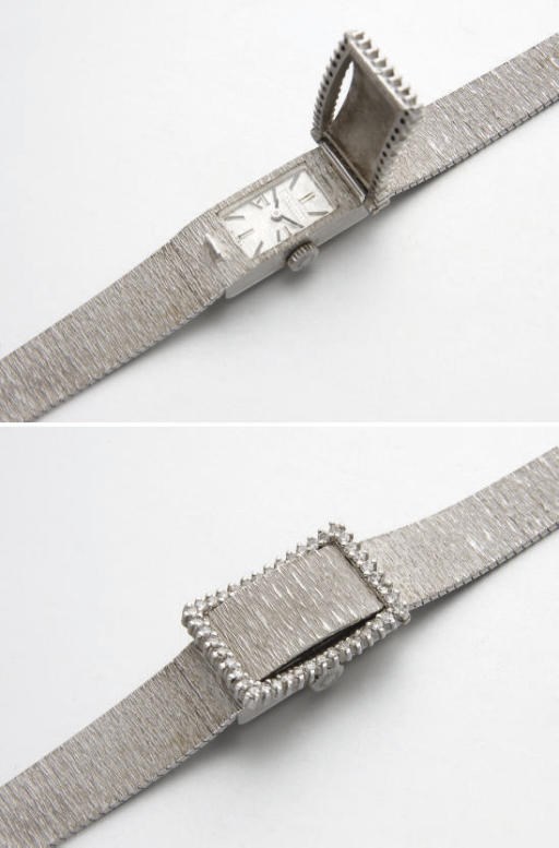 MONTRE BRACELET DE DAME EN OR ET DIAMANTS, PAR LONGINES
