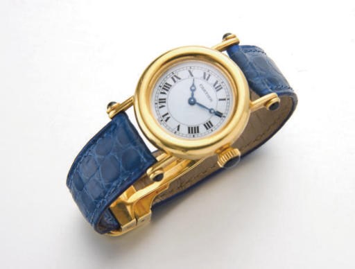 MONTRE BRACELET DE DAME EN OR, PAR CARTIER