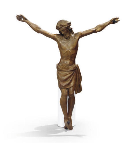 FIGURE DU CHRIST EN CROIX DU XVIIEME SIECLE