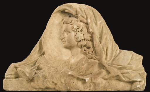 FRAGMENT D'UN MONUMENT FUNERAIRE DU XVIIIEME SIECLE