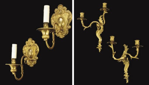 PAIRE D'APPLIQUES DE STYLE LOUIS XV