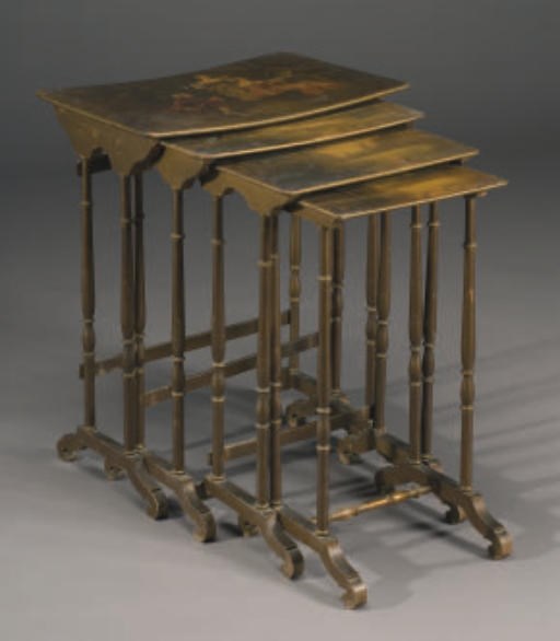 QUATRE TABLES GIGOGNES DE LA FIN DU XIXEME SIECLE