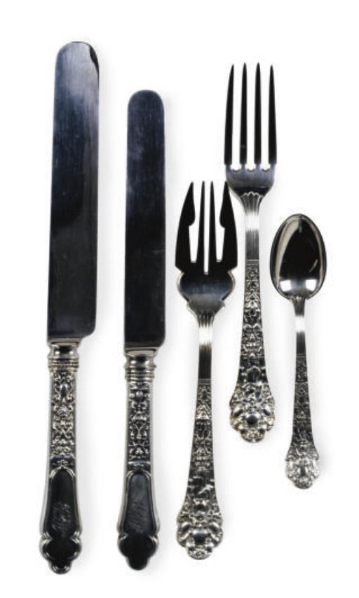 AN AMERICAN SILVER FLATWARE PART SERVICE,