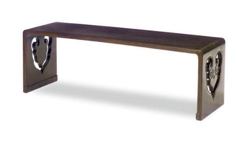 A HARDWOOD BENCH,