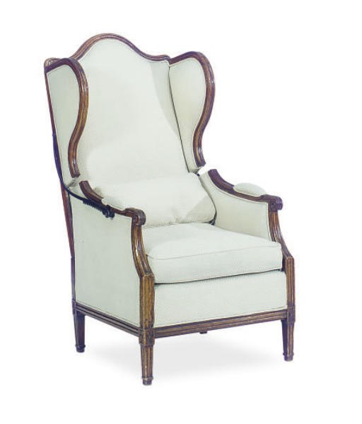 A FRENCH PROVINCIAL WALNUT BERGERE L'ORIELLE,