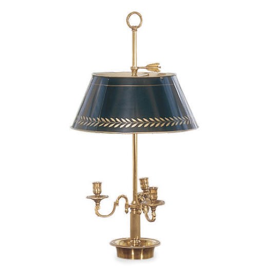 A LOUIS XVI STYLE ORMOLU BOUILLOTTE LAMP,