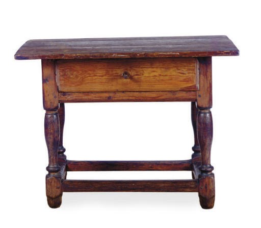 A PINE TAVERN TABLE,