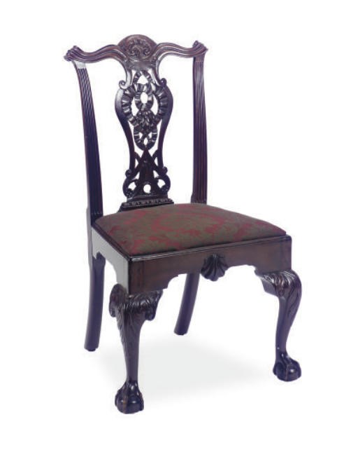 A MAHOGANY SIDE CHAIR,