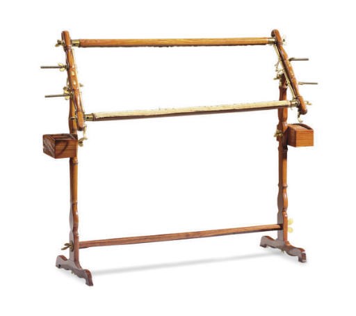 A LOUIS XV ORMOLU-MOUNTED TULIPWOOD EMBROIDERY STAND