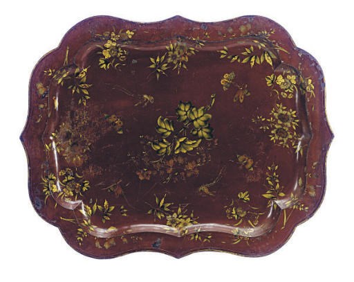 A REGENCY TOLE PEINTE TRAY,