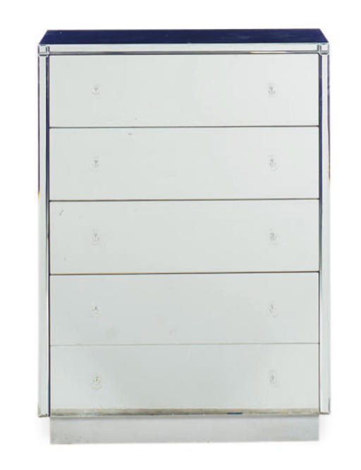A MIRRORED FOUR-DRAWER CHEST-OF-DRAWERS