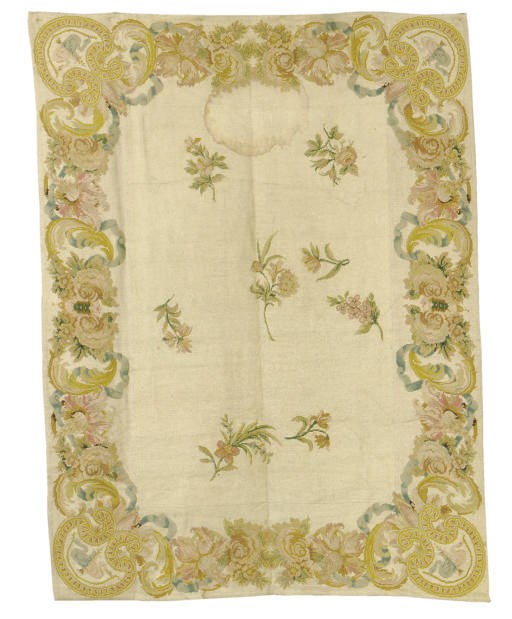 AN ITALIAN NEEDLEPOINT RUG,