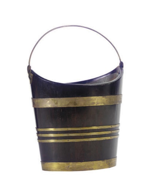 A SCOTTISH BRASS-BOUND MAHOGANY BUCKET,