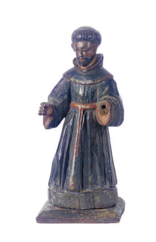 A SOUTH EUROPEAN POLYCHROME-PAINTED WOOD FIGURE OF A SAINT,