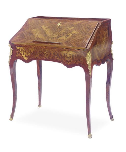 A GILT-METAL MOUNTED ROSEWOOD, KINGWOOD AND MARQUETRY BUREAU DE DAME**,
