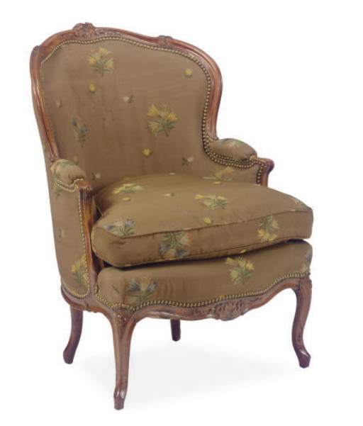A FRENCH WALNUT BERGERE,
