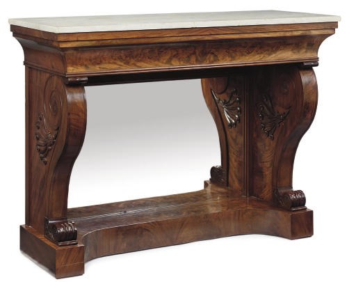 A LOUIS PHILIPPE MAHOGANY CONSOLE TABLE