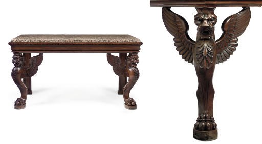 A GEORGE IV MAHOGANY SIDE TABLE