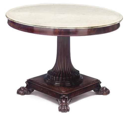 A LOUIS PHILIPPE MAHOGANY CENTRE TABLE