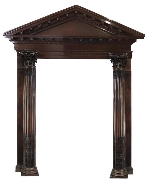 A MAHOGANY DOOR SURROUND