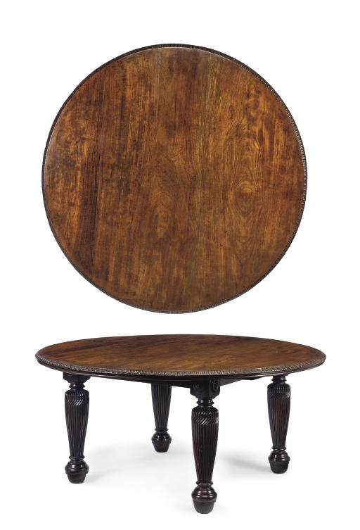 AN ANGLO-INDIAN PADOUK CENTRE TABLE