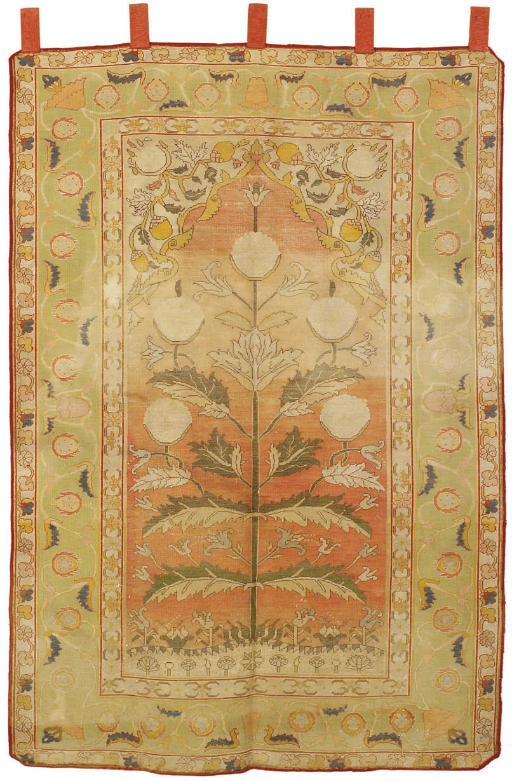 AN ANATOLIAN SILK PRAYER RUG