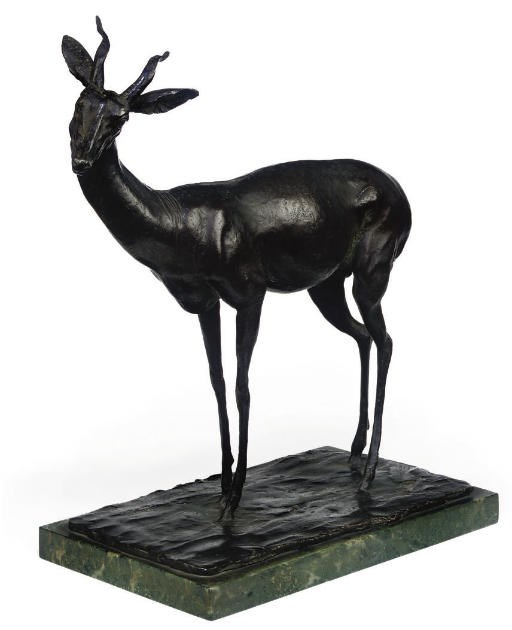 AN ITALIAN BRONZE MODEL OF AN ANTELOPE