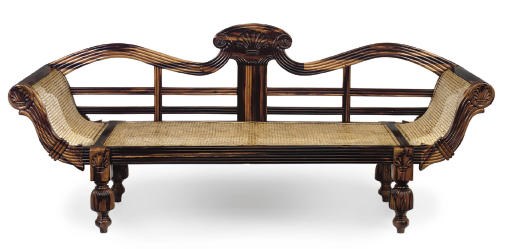 AN ANGLO-INDIAN TAMARIND SOFA