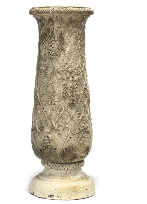 A TERRACOTTA PEDESTAL COLUMN