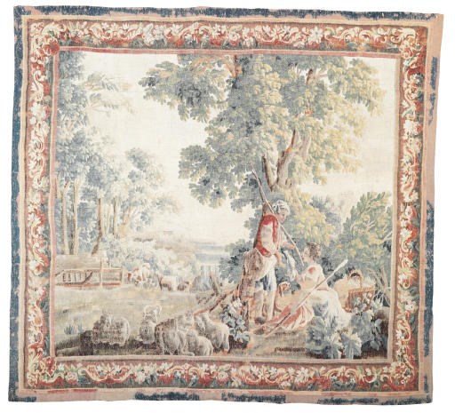 A FRENCH PASTORAL TAPESTRY