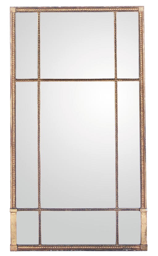 A GEORGE III GILTWOOD MARGINAL MIRROR