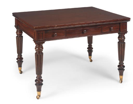 A MAHOGANY UNIVERSAL TABLE