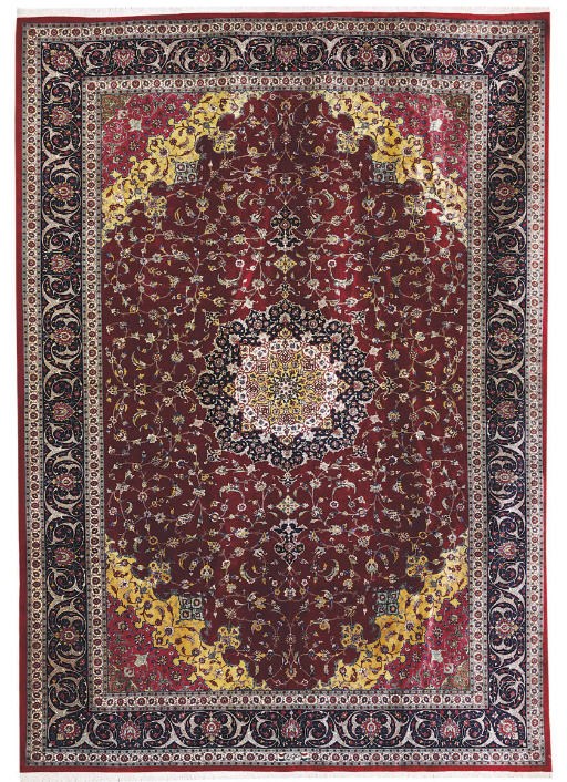 An extremely fine silk Qum carpet, Central Persia