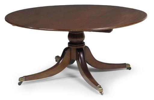 A GEORGE III MAHOGANY CIRCULAR BREAKFAST TABLE