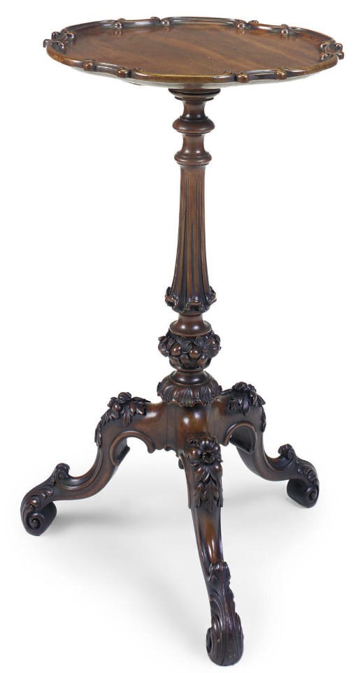 A MAHOGANY AND GONCALO ALVEZ TRIPOD TABLE