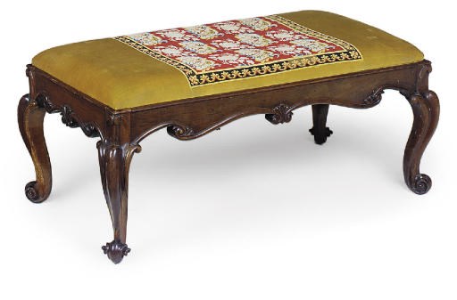 A VICTORIAN ROSEWOOD STOOL