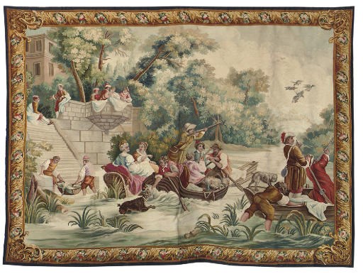 AN AUBUSSON PICTORIAL TAPESTRY