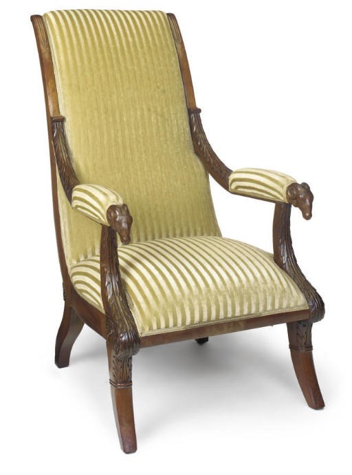A LOUIS PHILIPPE MAHOGANY BERGERE