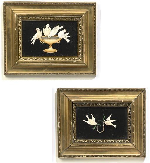 A PAIR OF ITALIAN PIETRA DURA PANELS